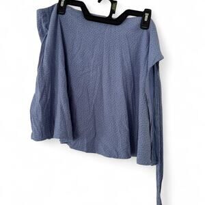 Sky blue brandy melville floral print cottage core wrap skirt